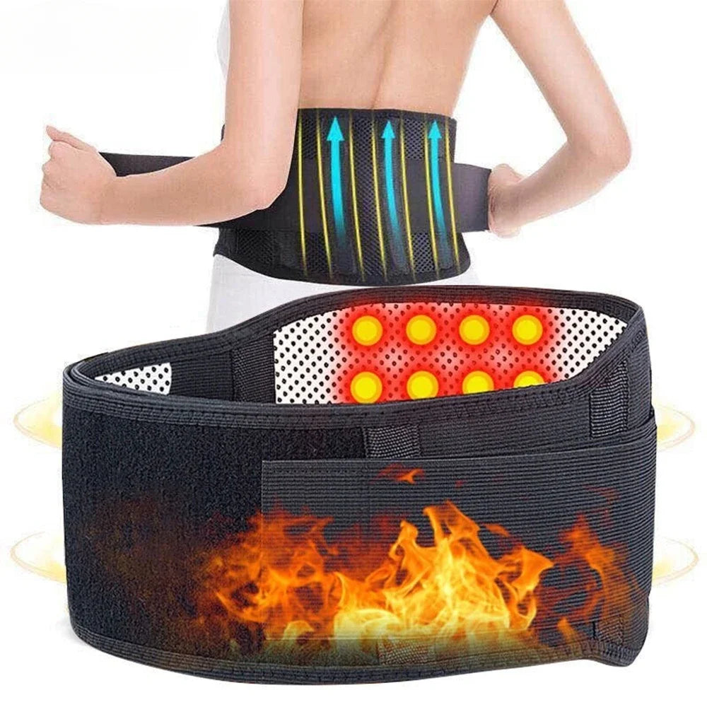 Adjustable Tourmaline Self Heating Magnetic Therapy Back Waist Support Belt